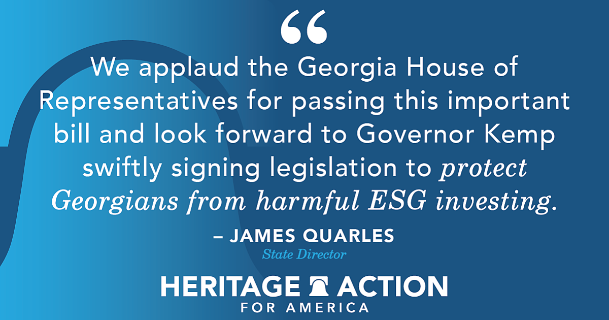 Heritage Action Lauds Passage Of… | Heritage Action For America