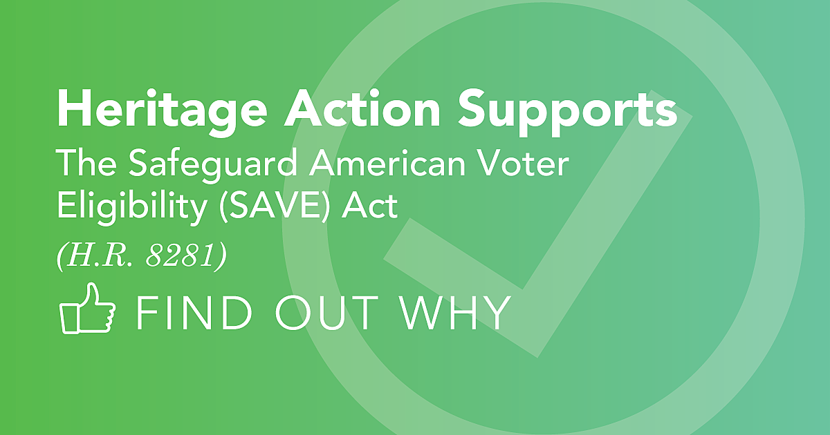 KEY VOTE “YES” on the Safeguard… Heritage Action For America